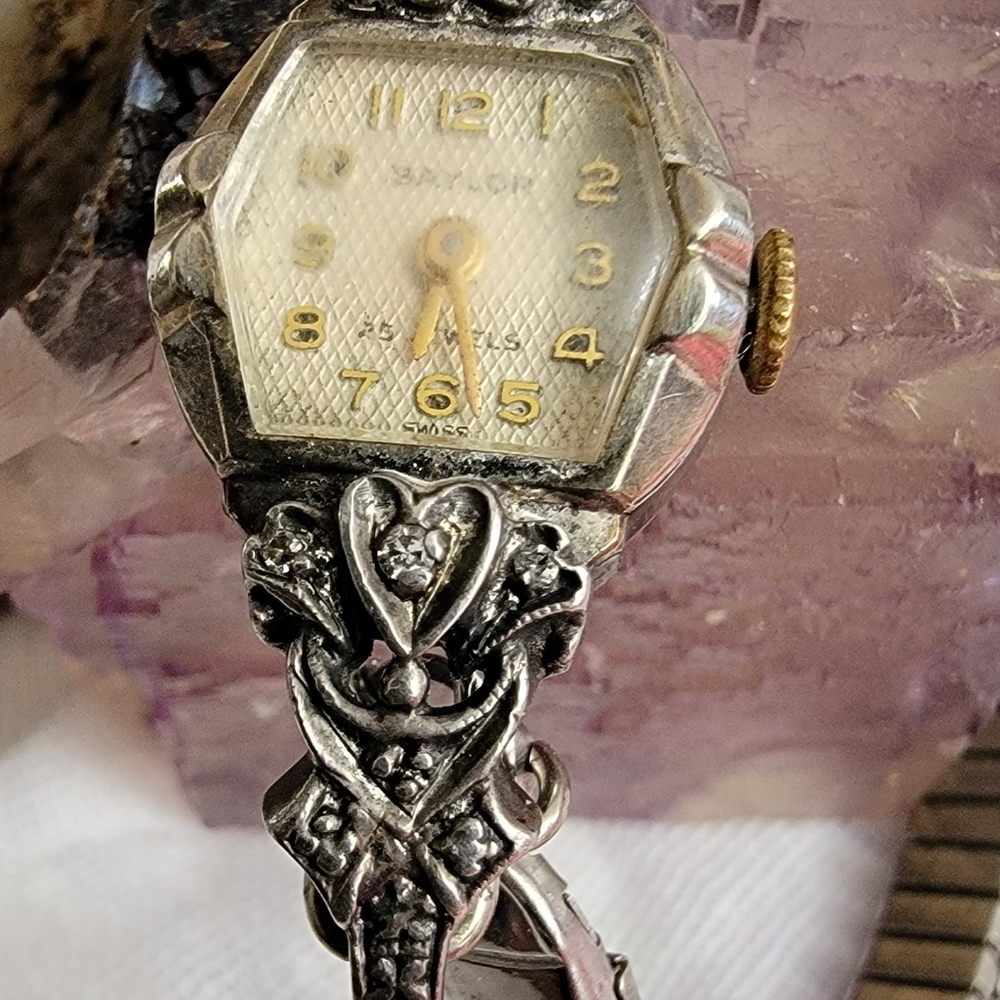 Antique Baylor gold and diamond watch